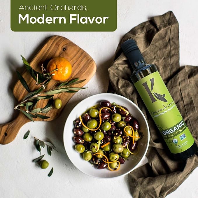 Kasandrinos Organic Olive Oil Extra Virgin, Polyphenol Rich Greek Olive Oil, 100% Organic First