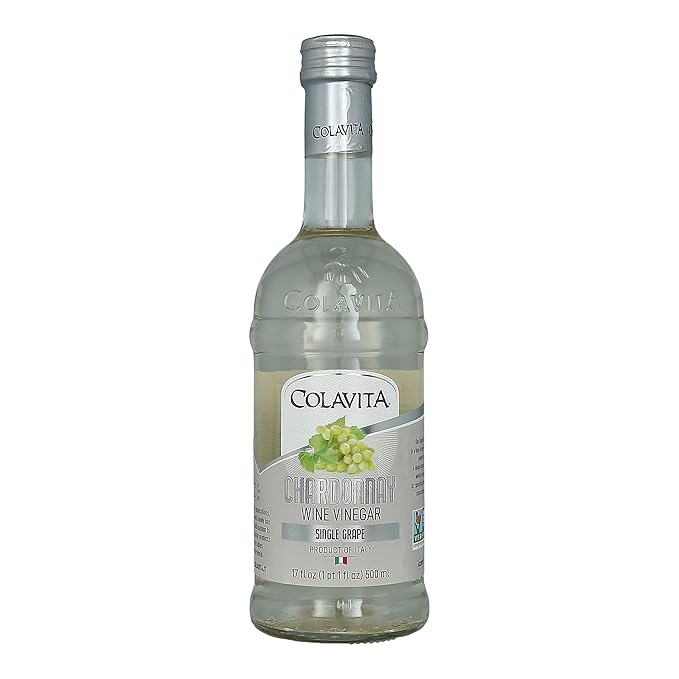 Colavita Wine Vinegar - Chardonnay Wine Vinegar, Premium Quality, Naturally Aged in Wooden Barrels