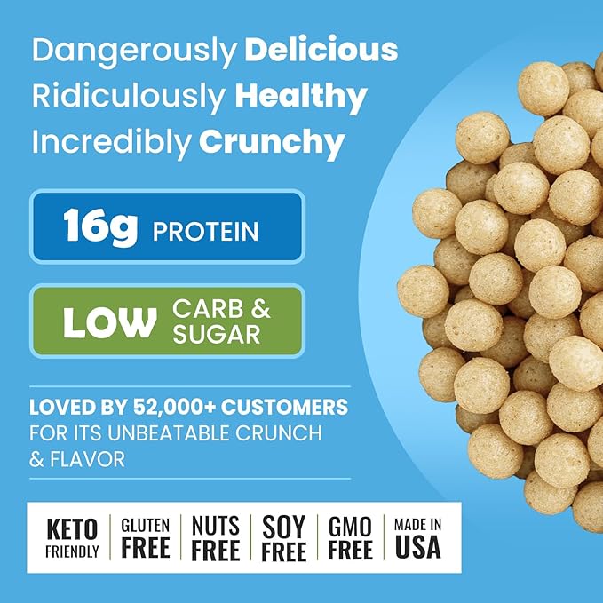 Better Than Good Keto Ranch 16g Protein Puffs | Healthy Savory Snacks, Gluten-Free, Low Carb, kids