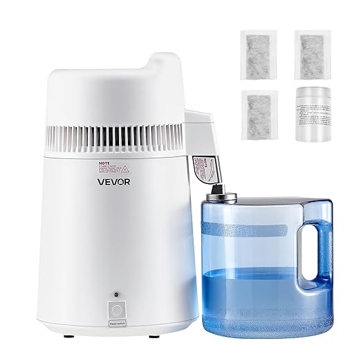 VEVOR Water Distiller, 6L 1.6 Gallon Larger Pure Water Purifier Filter for Home Table Countertop