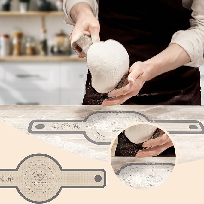 Silicone Bread Sling, Easy Clean Reusable Baking Mat With Extra Long Handles for Dutch Oven
