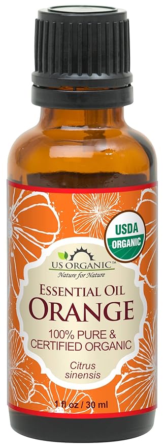 US Organic 100% Pure Sweet Orange Essential Oil - USDA Certified Organic (30 ml / 1 fl oz, Sweet