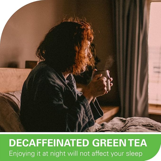 WT WEETEE Organic Decaf Green Tea Bags, Organic Green Tea 100 Count | CO2-Decaffeinated | Super