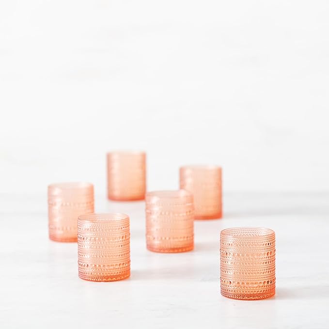 FORTESSA Orbetto Outdoor Hobnail Plastic Drinkware, 10.5 Ounce Double Old Fashioned Outdoor Glass