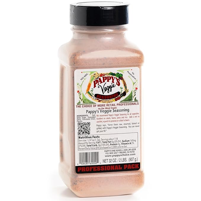 Pappy's Veggie Seasoning - Flavorful Spice Blend for Roasted Vegetables, Stir-Fries, Grilled