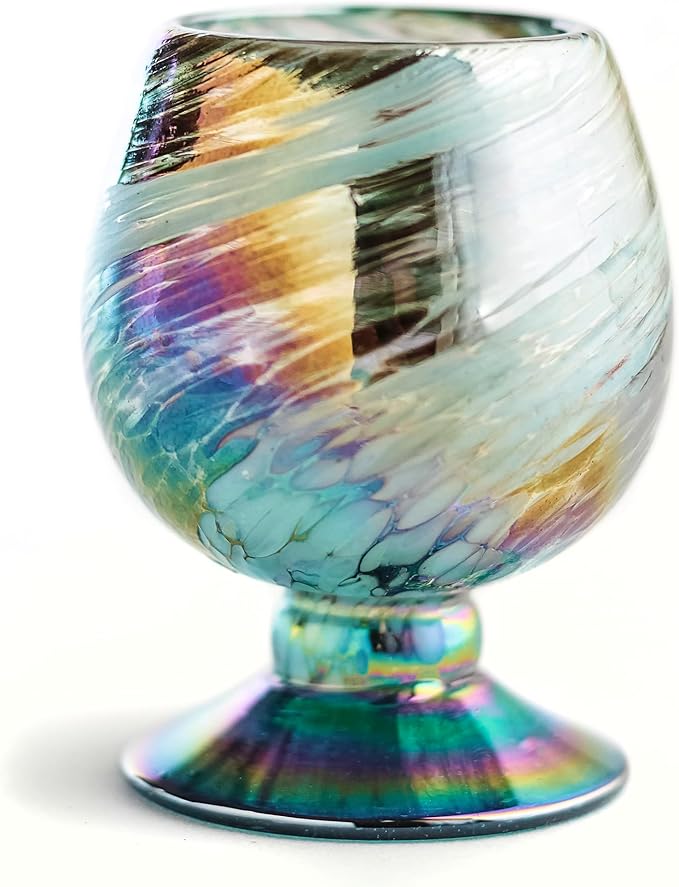 Authentic Mexican Tequila Hand Blown Shot Glasses - Set of 4-2 oz - Mini Glass Snifters - Heavy