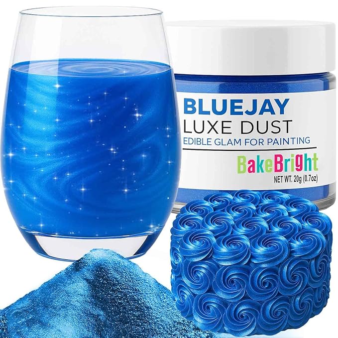 Bulk (20g) Blue Luster Dust Edible Glitter for Cocktails | Premium Edible Blue Luster Dust for Cake