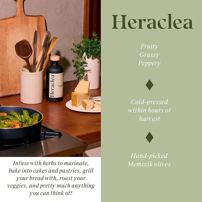 Heraclea - The Pairing - Organic Extra Virgin Olive Oil - Cold Pressed - Organic Olive Oil - Cold