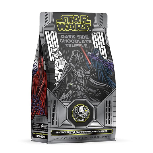 Bones Coffee Company Star Wars Dark Side, Chocolate Truffle Flavored Coffee, Medium Roast Low Acid