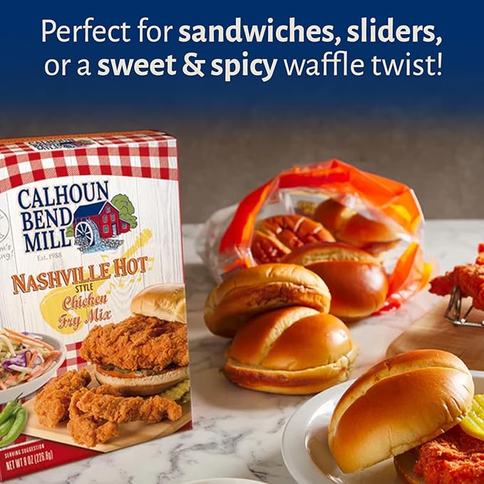 Calhoun Bend Mill Nashville Hot Style Crispy Fry Mix | Spicy Southern Seasoning for Perfect Hot