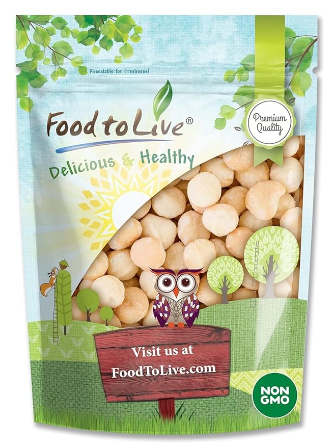 Food to Live Whole Macadamia Nuts, 2 Pounds – Non-GMO Verified, Raw, Unsalted, Unroasted, Keto