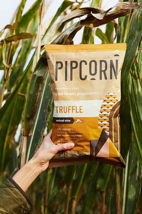 Pipcorn Heirloom Truffle Mini Popcorn - (3 Pack of 4.5oz Bags) - Vegan, No Artificial Anything