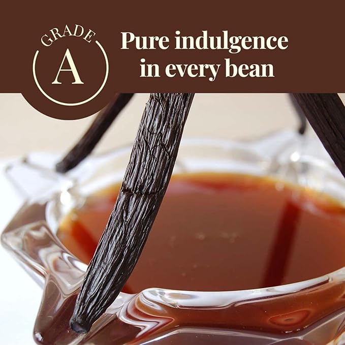10 Whole Vanilla Beans Grade A+, Premium Bulk Vanilla Bean Pods For Making VanillaExtract and