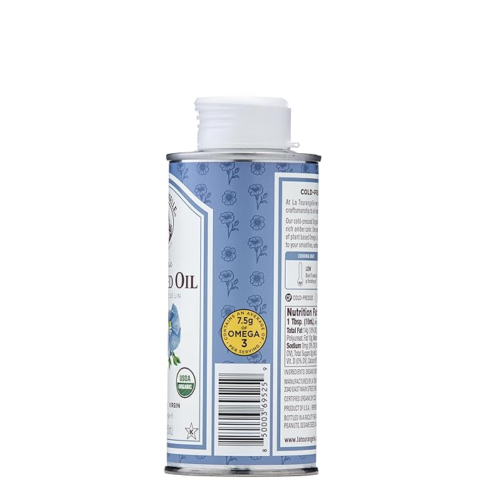 La Tourangelle, Organic Flaxseed Oil, Essential Omega-3 to Improve Heart Health, Vegan, Non-GMO