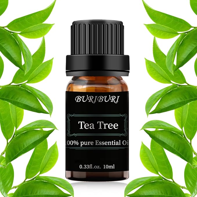 BURIBURI Tea Tree Essential Oil, 100% Pure, Undiluted, Natural Tea Tree Oil Aromatherapy Essential
