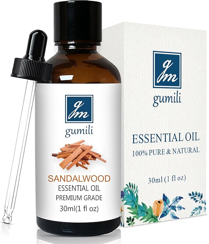 Sandalwood Essential Oil, Home Fragrance Oil Scent Oils for Perfume, Diffuser, Skin, Hair, Roll On