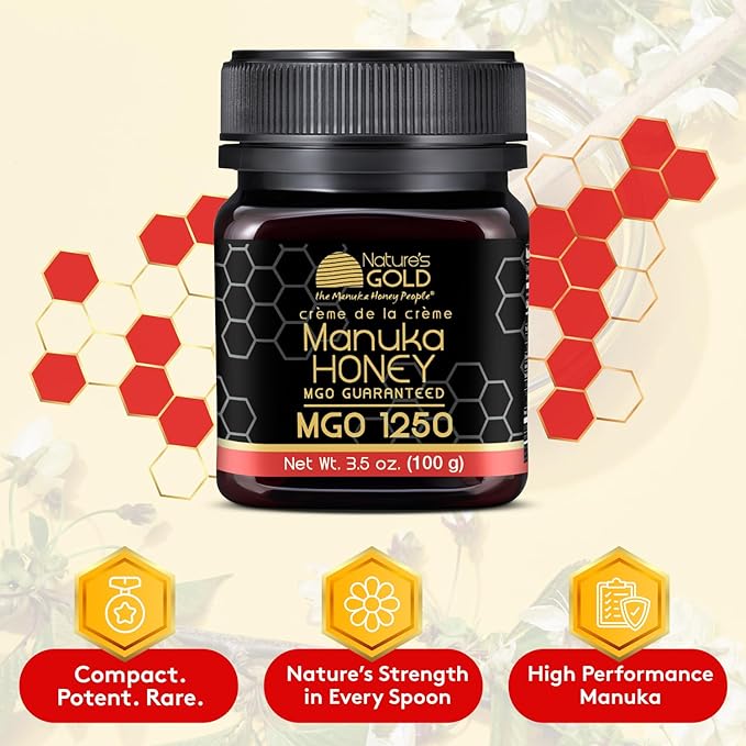 Nature’s Gold Raw Manuka Honey, Certified High MGO | Authentic MGO, 100% Pure Genuine Traceable