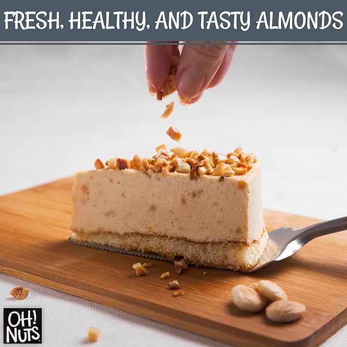 Oh! Nuts Almonds Honey Glazed Slivered - Raw - 100% Natural - 2 lb - High-Protein Almond - Packed