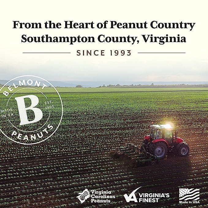 Belmont Peanuts Gourmet Sea-Salted Virginia Peanuts, 25 oz (2 Pack) ??Only 3 Simple Ingredients, No