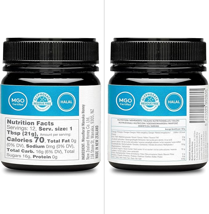 New Zealand Honey Co. Raw Manuka Honey UMF 26+ / MGO 1282+ | 8.8oz, Authentic UMF & MGO Certified