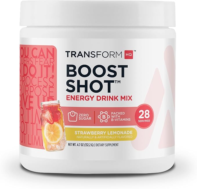 TransformHQ Everyday Boost Shot 28 Servings (Strawberry Lemonade) - Non-GMO, Gluten-Free