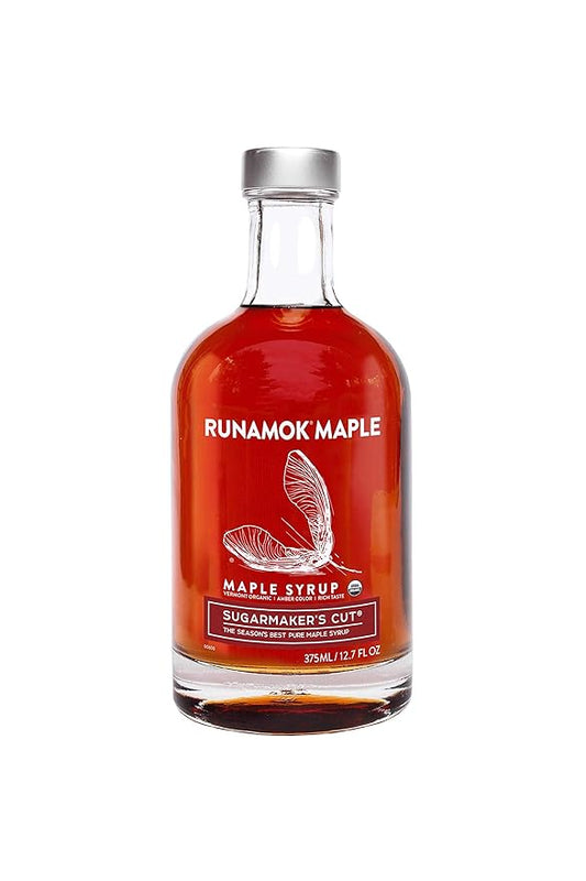 Runamok Maple Syrup Organic Sugarmaker's Cut - Grade A Vermont Maple Syrup, Amber Color, Rich Taste