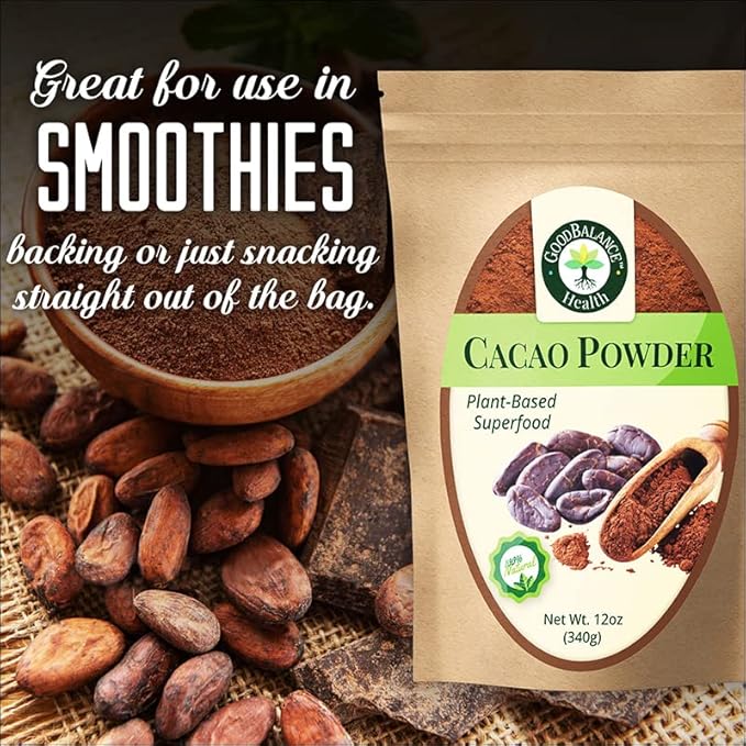 Good Balance Health Cacao Powder | Raw Cacao | Organic Cacao, Chocolate Powder | Perfect for