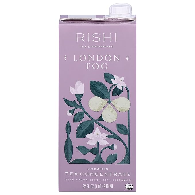 Rishi Tea London Fog Concentrate Beverage - USDA Certified Organic, Black Tea and Bergamot