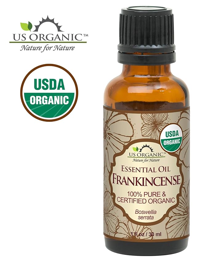 US Organic 100% Pure Frankincense Essential Oil, USDA Certified Organic, Steam Distilled, Boswellia