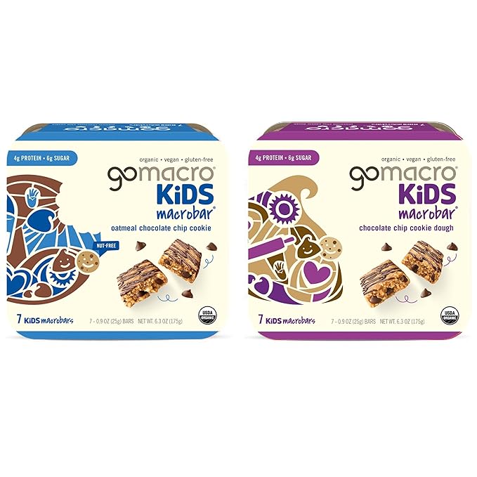 GoMacro MacroBar Organic Vegan Protein Bars - Dark Chocolate + Almonds & Coconut, Almond Butter