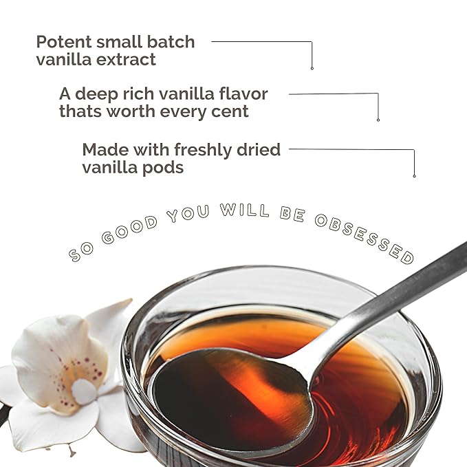 Pure Vanilla Extract for Baking (4 oz) Deluxe Vanilla Gourmet Vanilla Made from Real Vanilla Beans