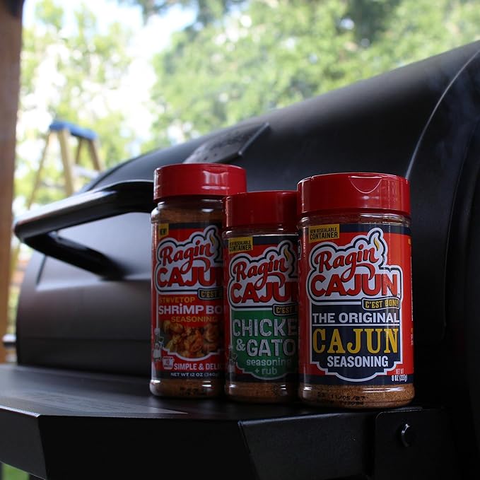 Original Cajun Seasoning - 8 oz, Less Salt, Low Sodium, No MSG, All Natural - Authentic Louisiana