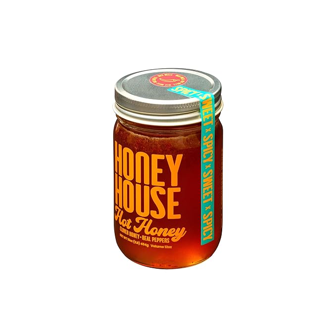 Honey House Hot Honey Premium Spicy Infused with Chili Peppers | 100% Natural with Natural Spices |