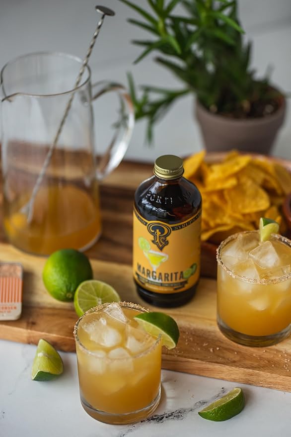 Portland Syrups Margarita Syrup - Craft Cocktail and Mocktail Mixer with Tangerine, Blood Orange