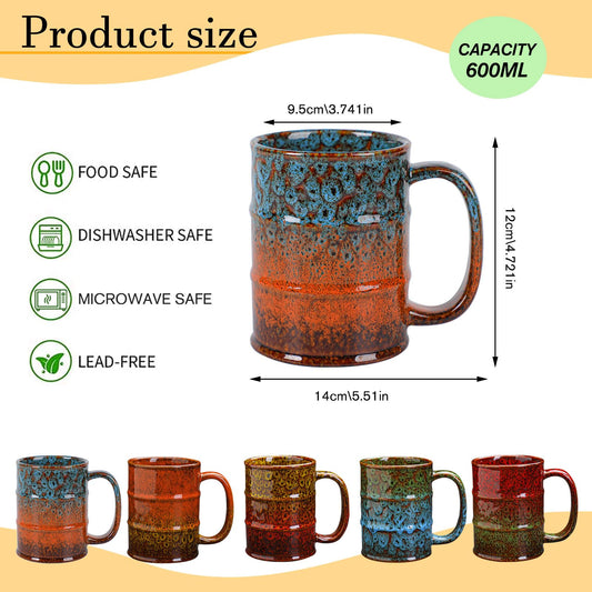 LGQ Coffee Mug,20 Oz Coffee Cups Ceramic Tea Cup Large Coffee Mug for Office and Home - Dishwasher