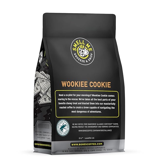 Bones Coffee Company Star Wars Wookiee Cookie Chip Cookie Flavor Flavored Coffee, Medium Roast Low