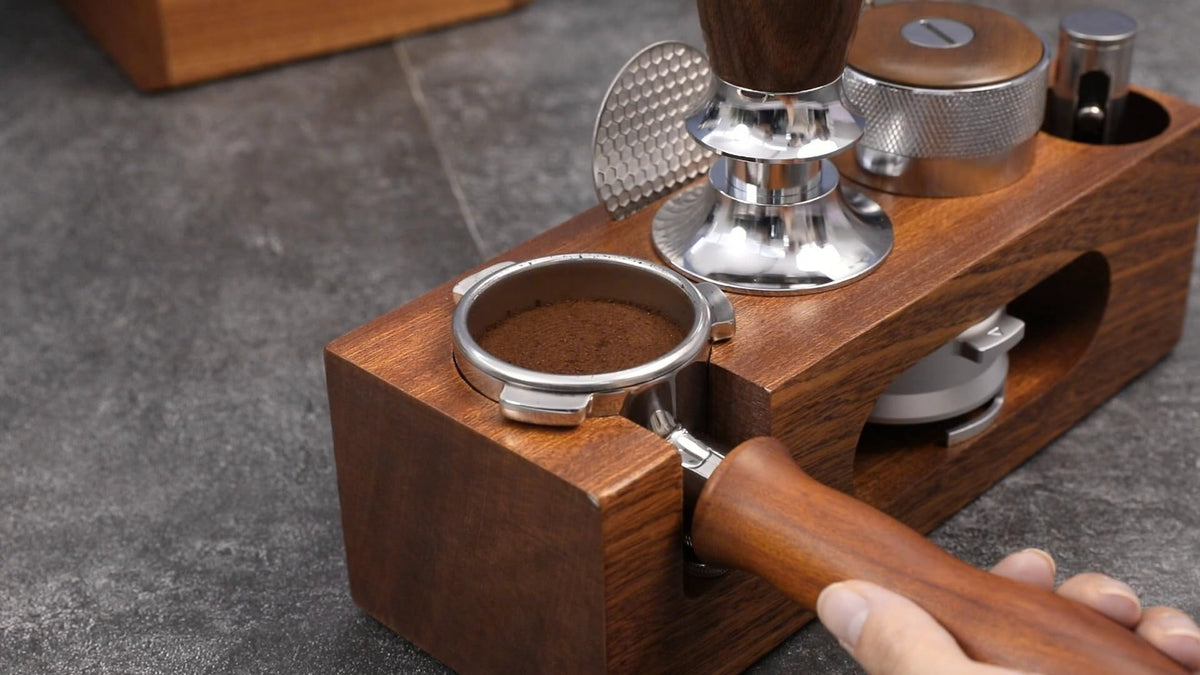 Teyearlife espresso tamping station called Coffee Tamper Station Fit 51 to 54mm Espresso