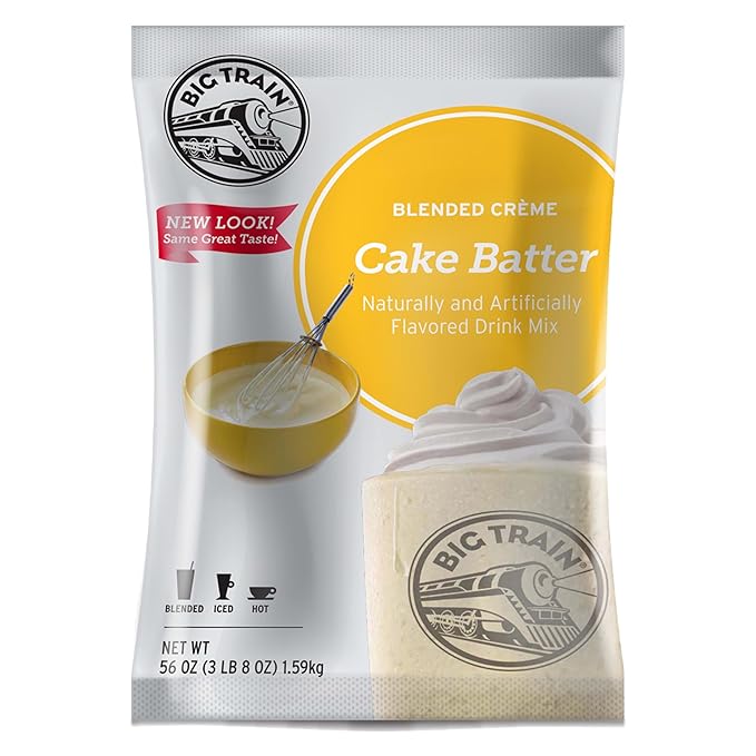 Big Train Cake Batter Blended Cr챔me Beverage Mix, 3.5 Pound (Pack of 1)