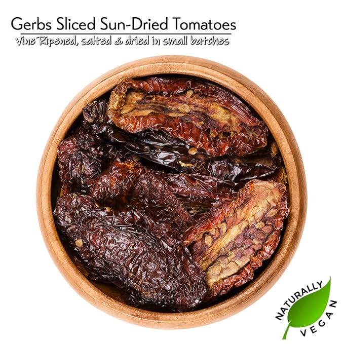 Gerbs Sun Dried Tomatoes 4 lbs. | Sea Salted, Dehydrated, Unsulfured, Resealable Bag | Rich Umami