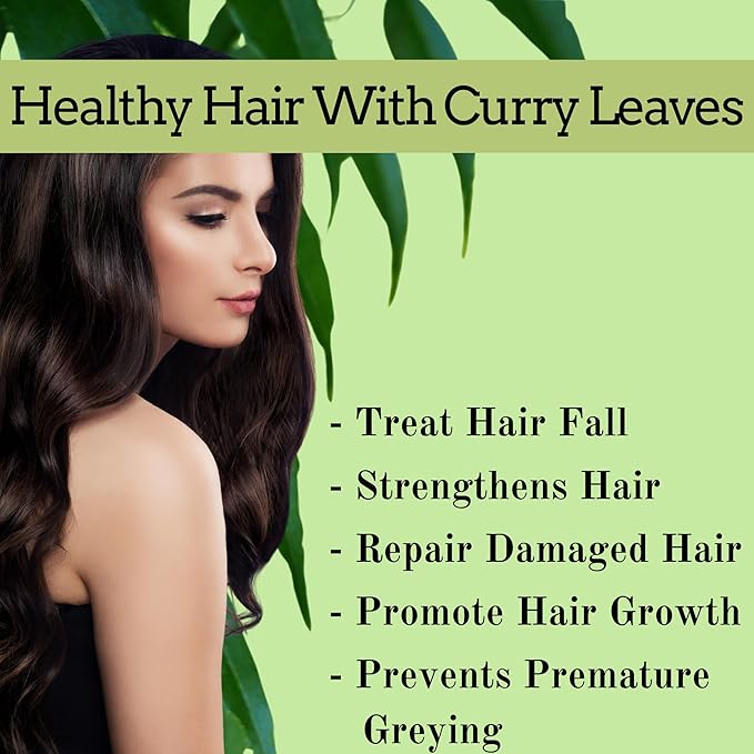 Curry Leaf Powder 100% Natural Grown Dried 5.3 oz | Promotes Hair Growth Formulation | Strong Hair