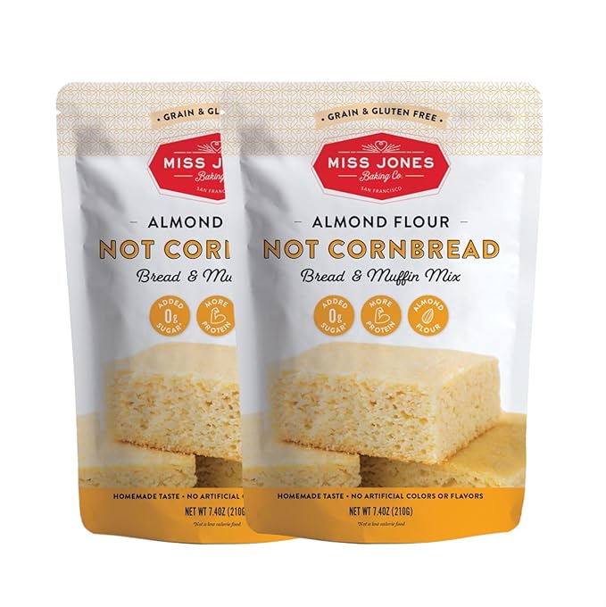 Miss Jones Baking Not Cornbread Muffin Mix - Almond Flour, Gluten Free, Low Carb, No Sugar Added