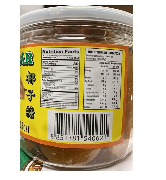 Pure Palm Sugar Thai, Golden Sugar with Traditional Natural Sweetener (10.6 oz - 300g)