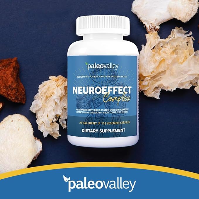 Paleovalley NeuroEffect - Neuro Mushroom Coffee Nutritional Supplement for Focus, Memory, and