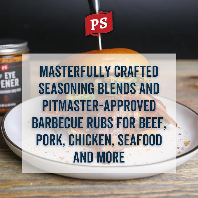 PS Seasoning The Eye Opener - Coffee Bourbon BBQ Seasonings and Rubs for Smoking, Grilling, Baking