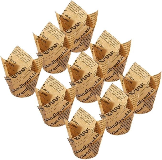 150pcs Tulip Cupcake Liners Baking Cups Muffin Liner Grease-Proof Paper Cupcake Wrappers for