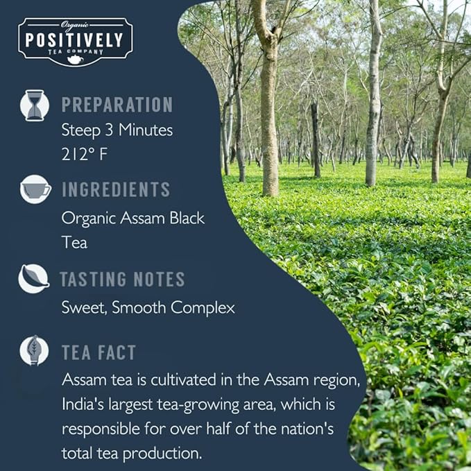 Organic Positively Tea Company, Black Tea Sampler, Loose Leaf, 4 Ounce, 3 Pack