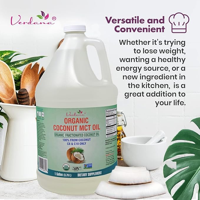 Verdana USDA Certified Organic Coconut MCT Oil ?밊ractionated Coconut Oil ??No Palm Kernel Used