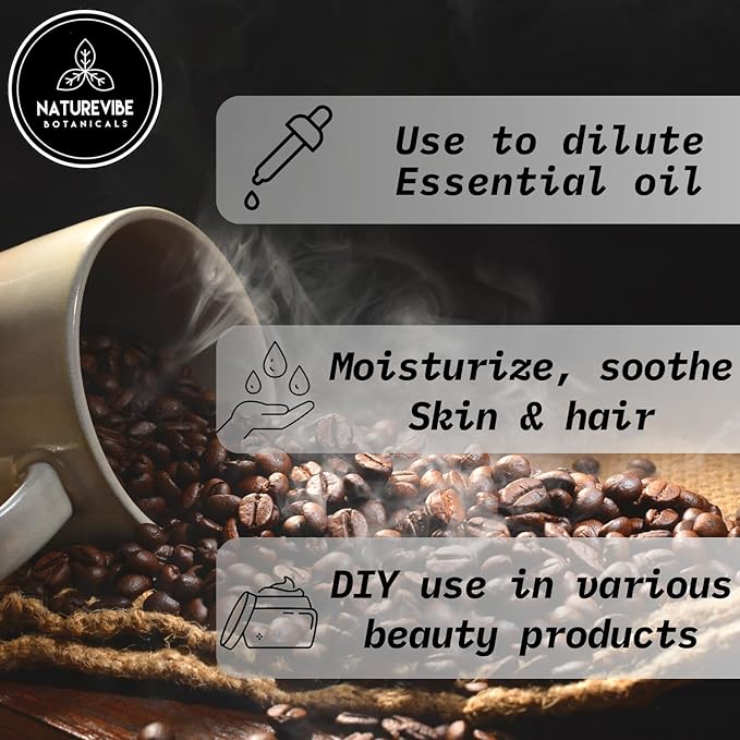 Naturevibe Botanicals Coffee Bean Oil 32 Ounces | 100% Pure and Natural | Great for Skin Care and