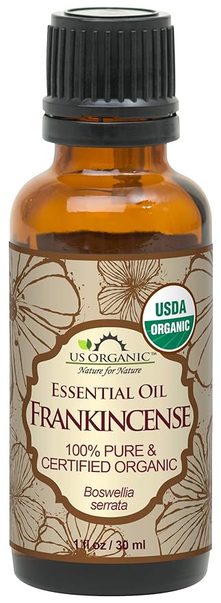 US Organic 100% Pure Frankincense Essential Oil, USDA Certified Organic, Steam Distilled, Boswellia