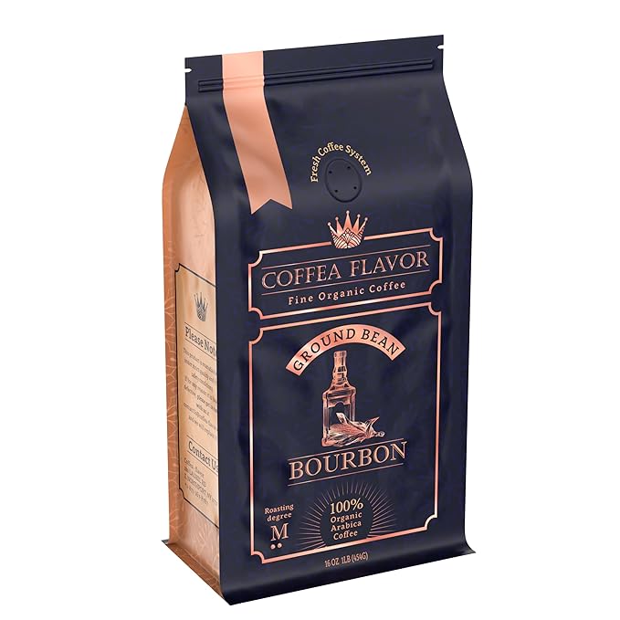 Flavored Ground Coffee ??Bourbon, 100% Arabica, Single Origin, Medium Roast, USDA Organic
